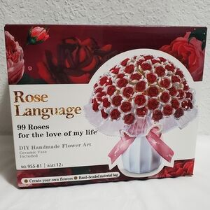 Valentines DIY Craft Roses Bouquet, 99 Pack Artificial Flowers